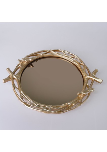 Mavera Aynalı Tepsi Vizon