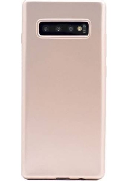 Samsung Galaxy S10 Kılıf Premier Silikon Esnek Arka Koruma Gold