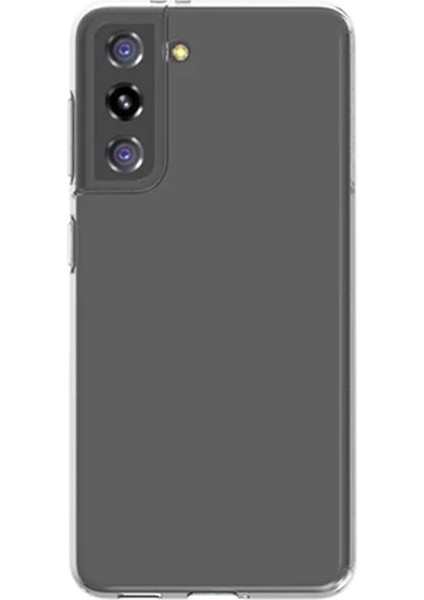 Samsung Galaxy S21 5g Kılıf Süper Silikon Şeffaf + Full Ekran Koruyucu Renksiz