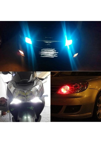 2 Adet Sarı Renk T10 Dipsiz LED Ampul 24 Ledli Park Ampulü Gündüz Farı Yüksek Işık Güçlü