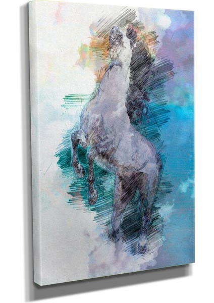 Dekoratif TASARIM22 At Canvas Tablo