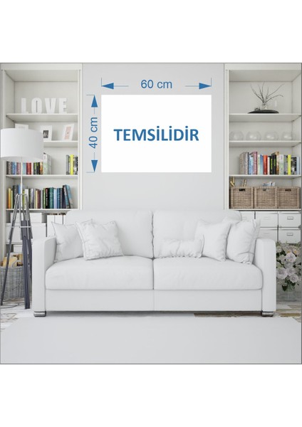DEKORATIF37 Yağlı Boya Şemsiye Çift Canvas Tablo