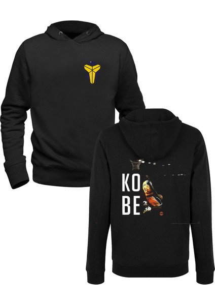 Legendary Mamba Resimli Dijital Baskı Siyah Ön Arka Çocuk Baskılı Sweatshirt