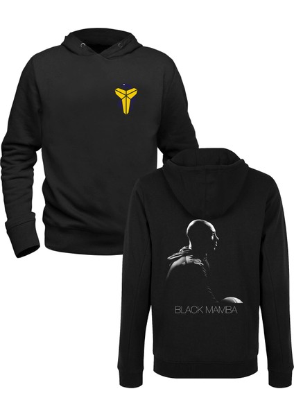 Legendary Mamba Tasarımlı Dijital Baskılı Siyah Ön Arka Çocuk Baskılı Sweatshirt