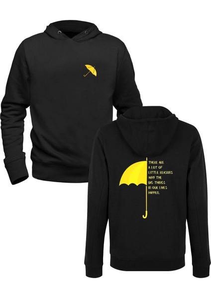 How I Met Your Mother Dijital Baskılı Siyah Ön Arka Çocuk Baskılı Sweatshirt