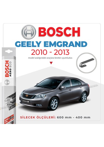 Geely Emgrand Muz Silecek Takımı (2010-2013) Bosch Aeroeco