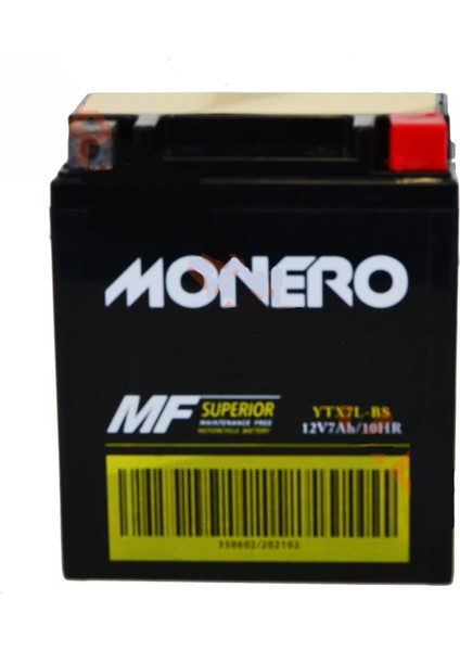 Akü Monero Ytx7L-Bs 12V7Ah Yzf-R25 Mt-25 Ybr125 Spacy Cbf150 Cbr2