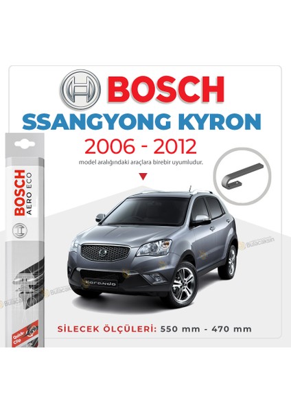 Ssangyong Kyron Muz Silecek Takımı (2006-2012) Bosch Aeroeco