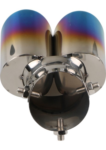 Oto Araba Egzoz Kuyruk Boru Sonu 63MM Dayanıklı Profesyonel Bend Izgara Mavi (Yurt Dışından)