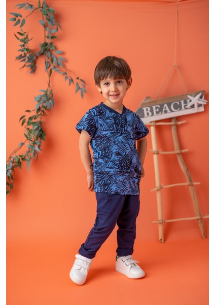 Erkek Bebek Lacivert Blue Forest T-Shirt (9 Ay - 4 Yaş )