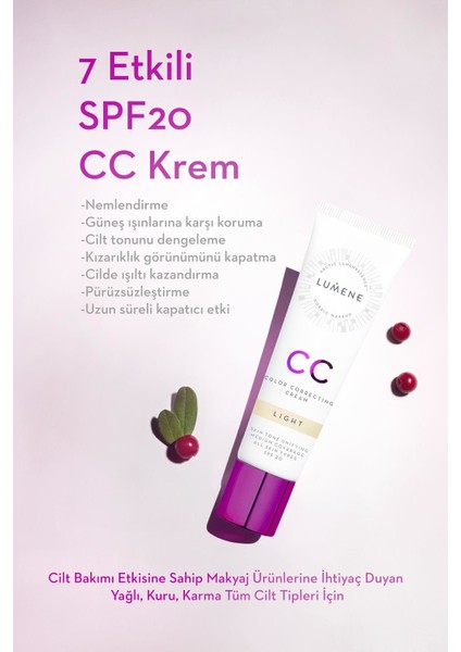 CC Cream Shade Light-7 Etkili Renk Dengeleyici CC Krem SPF 20 Açık