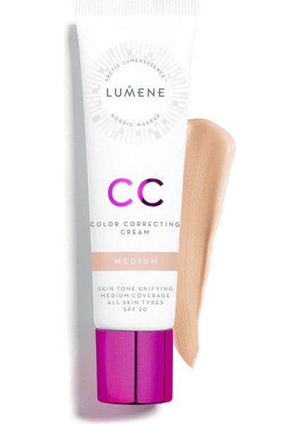 CC Cream Shade Medium-7 Etkili Renk Dengeleyici CC Krem SPF 20 Orta