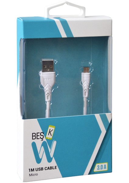 3.0A Micro USB Hızlı Şarj ve Data Kablo
