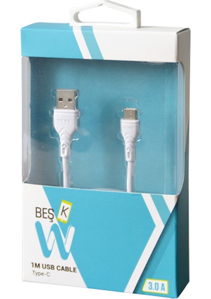 3.0A Type-C USB Hızlı Şarj ve Data Kablo Garantili