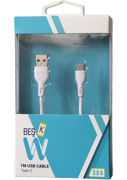 3.0A Type-C USB Hızlı Şarj ve Data Kablo Garantili