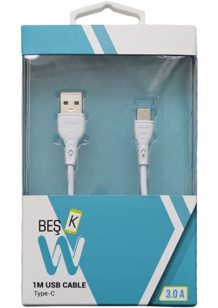 3.0A Type-C USB Hızlı Şarj ve Data Kablo Garantili