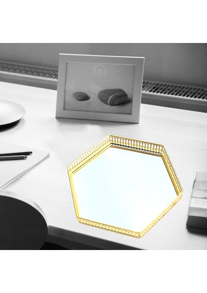 Ayna Takı Tepsi Parfüm Makyaj Depolama Tutucu (Yurt Dışından) indirimleri