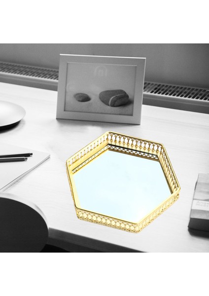 Ayna Takı Tepsi Parfüm Makyaj Depolama Tutucu (Yurt Dışından) indirimleri