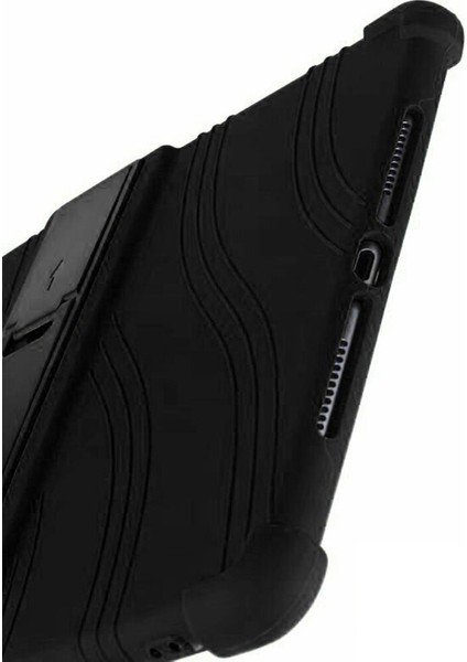 iPad Air 2 Standlı Silikon Kılıf - Siyah fırsatları