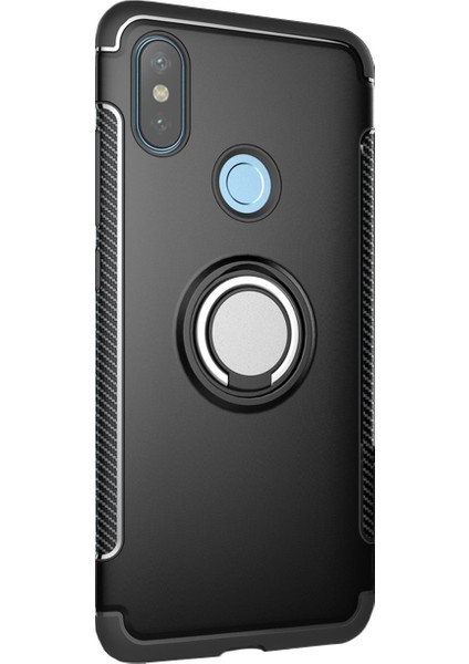 Xiaomi Mi Max 3 Yüzük Standlı Armor Silikon Kılıf