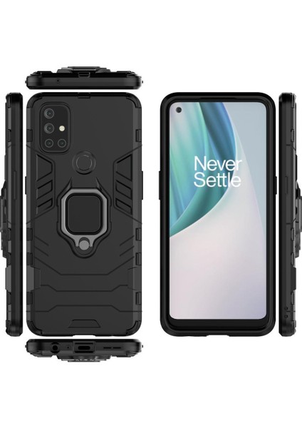 Oneplus Nord N10 Batman Serisi Yüzük Standlı Armor Kılıf - Siyah indirimleri