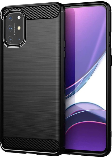 Oneplus 8t Brushed Carbon Fiber Silikon Tpu Kılıf - Siyah