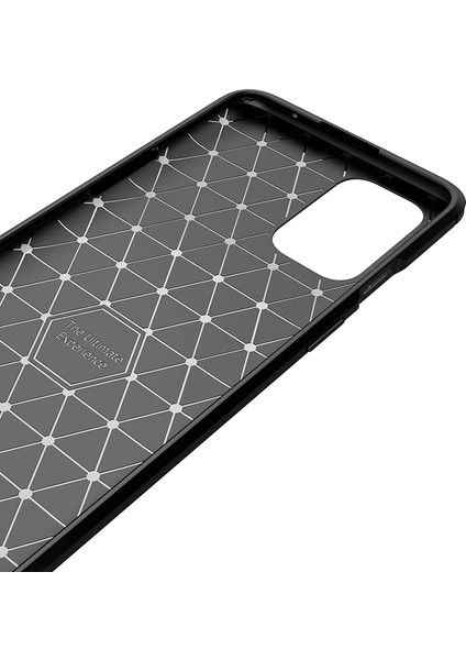 Oneplus 8t Brushed Carbon Fiber Silikon Tpu Kılıf - Siyah