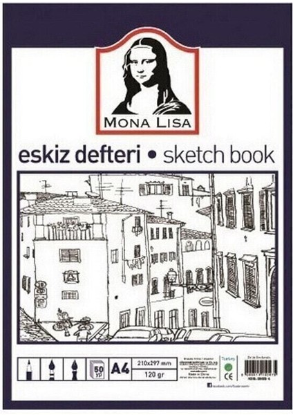 Monalisa A4 Eskiz Defteri 120 gr 50 Yaprak