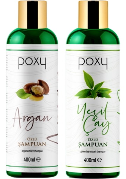 Tüm Saçlar Için Argan Özlü Şampuan 400 ml & Ince Telli Saçlara Özel Yeşil Çay Özlü Şampuan 400 ml