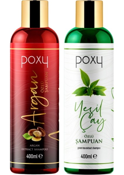Argan Özlü Bakım Şampuanı 400 ml Ince Telli Saçlara Özel Yeşil Çay Özlü Şampuan 400 ml