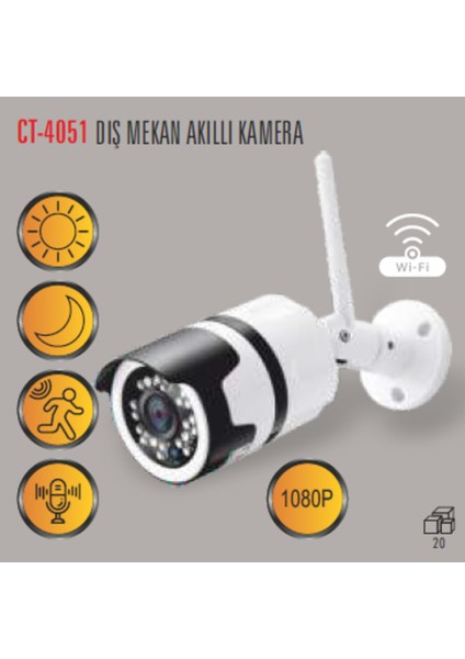 CT-4051 Dış Mekan Akıllı Kamera Cata