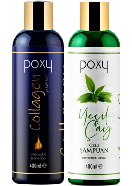 Collagen Biotin Şampuan 400 ml Ince Telli Saçlara Özel Yeşil Çay Özlü Şampuan 400 ml
