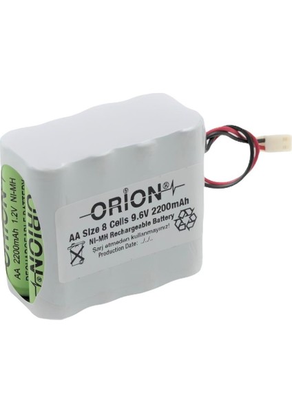 9.6V Aa 2200MAH Ni-Mh Konnektörlü Şarjlı Pil