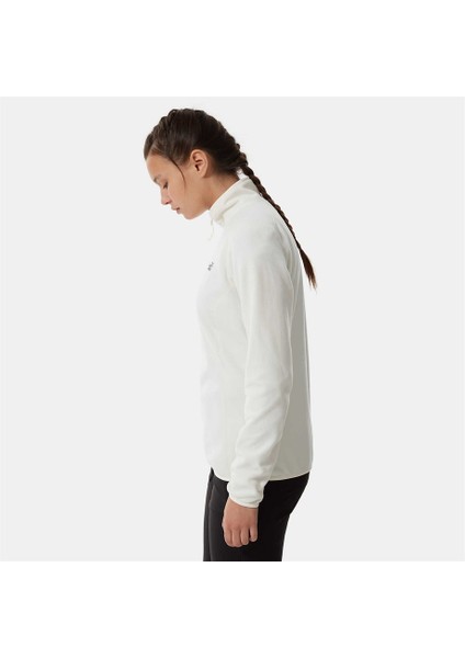 100 Glacier 1/4 Zip Kadın Bej Polar Sweatshirt fırsatları