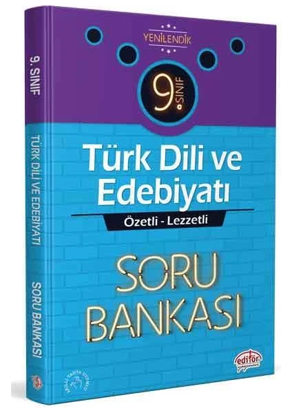 Editör Yayınları 9. Sınıf Türk Dili ve Edebiyatı Özetli Lezzetli Soru Bankası