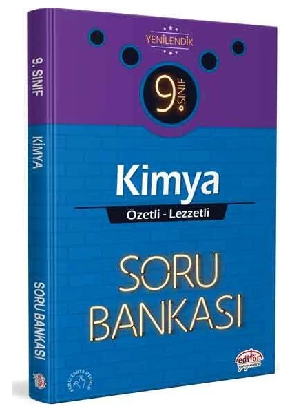 Editör Yayınları 9. Sınıf Kimya Özetli Lezzetli Soru Bankası