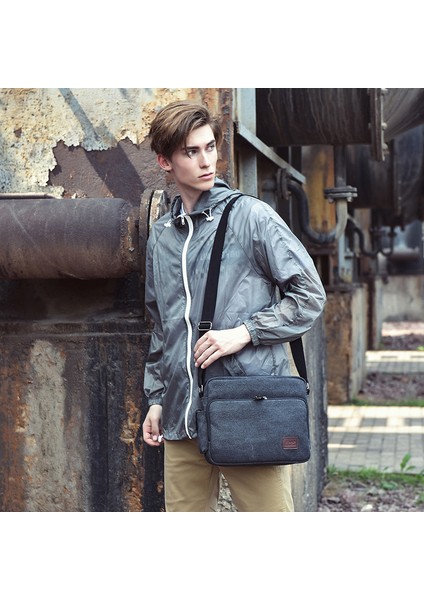 Su Geçirmez Pamuklu Kumaş Dizüstü Bilgisayar Omuz Çantası (Yurt Dışından) modelleri