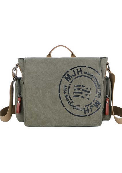 Erkek Su Geçirmez Kanvas Omuz Çantası 14 15.6 17 Inç Dizüstü Bilgisayar Evrak Çantası (Yurt Dışından)