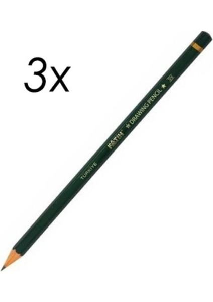 4B Dereceli Resim Kalemi 3'lü