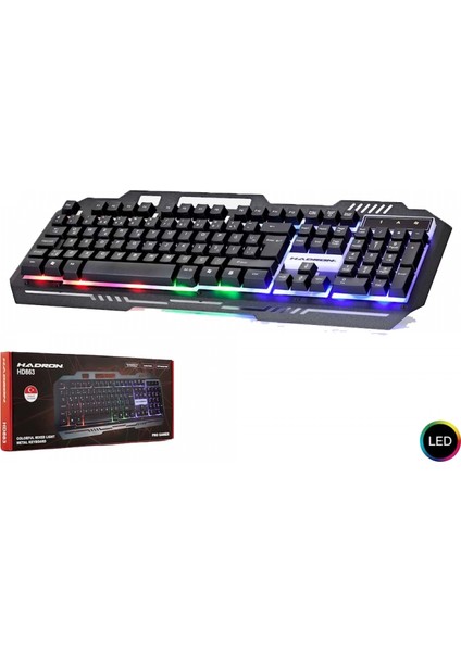 HD863 Kablolu Metal Rgb Işıklı Oyuncu Gaming Klavye