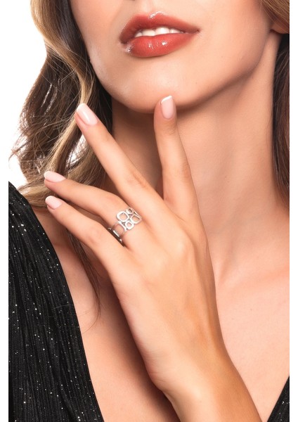 Kadın Antik Gümüş Kaplama Ayarlanabilir Geometrik Yüzük fiyatları