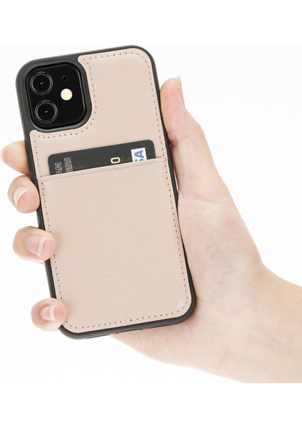 Apple iPhone 12 Mini Capri Deri Kartlıklı Telefon Kılıfı