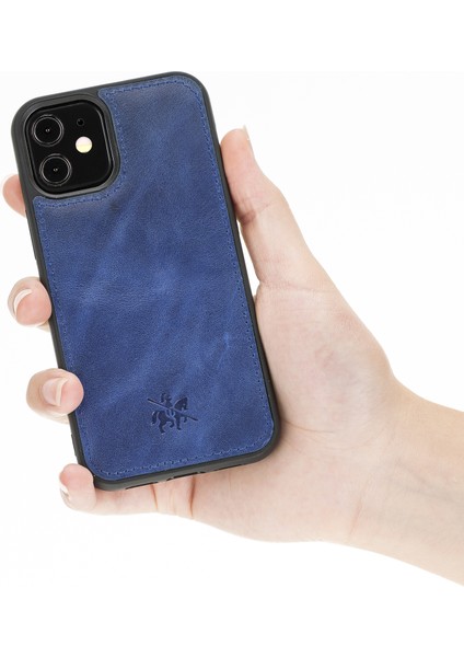 Apple iPhone 12 Mini Lucca Lacivert Deri Telefon Kılıfı indirimleri