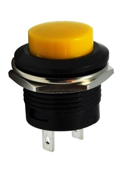 R13-507 16MM Yaylı Push Buton - Sarı IC-180A