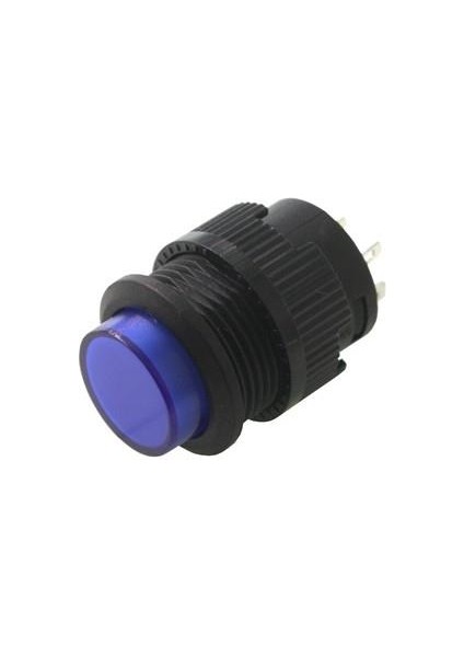 AF180C 16MM Plastik Ledli Kalıcı Buton Mavi