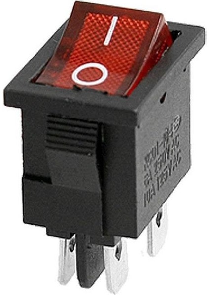 Kcd1 Kırmızı Işıklı On/off Anahtar 4 Pin IC-119