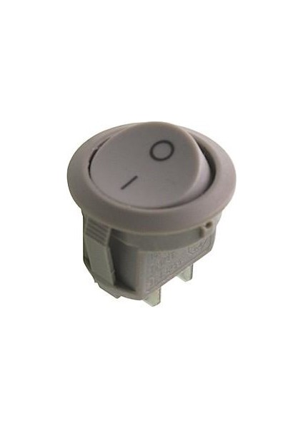 AF133B Kcd1 Yuvarlak Anahtar Gri On-Off 2p
