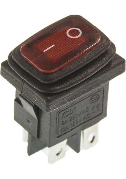 Kcd1 Su Geçirmez Işıklı On-Off Anahtar 4 Pin