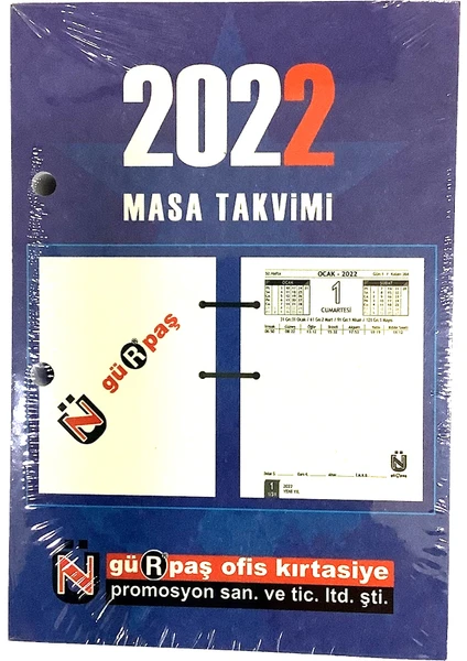 2022 Masa Takvimi 9,5X14 cm