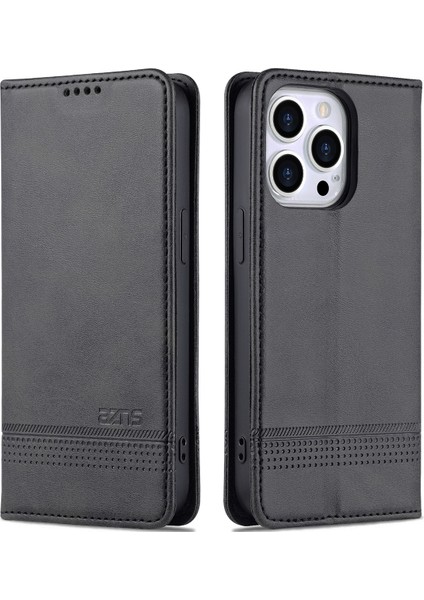 iPhone 13 Pro Max Flip Cüzdan Manyetik Tpu Standlı Kapaklı Siyah (Yurt Dışından)